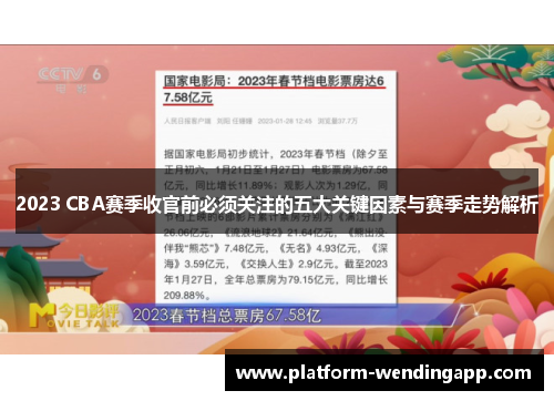 2023 CBA赛季收官前必须关注的五大关键因素与赛季走势解析