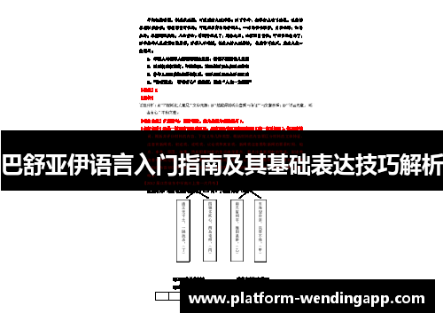 巴舒亚伊语言入门指南及其基础表达技巧解析