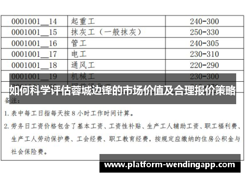 如何科学评估蓉城边锋的市场价值及合理报价策略